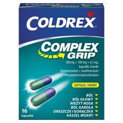 Coldrex Complex Grip, kapsułki twarde,16 szt