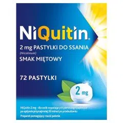 Niquitin, 2 mg, pastylki do ssania, smak miętowy, 72 szt.
