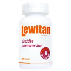 Lewitan, drożdże piwowarskie, tabletki, 200 szt.