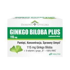 Ginkgo Biloba Plus, 115 mg, tabletki, 48 szt.