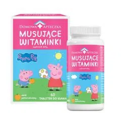 Domowa Apteczka Musujące Witaminki Świnka Peppa, tabletki do ssania, 60 szt.