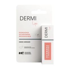 DERMI Lips pomadka ochronna rdzeniowa, kokos i awokado, 4,4g