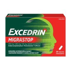 Excedrin MigraStop, tabl.powl.,(i.rów),MDZ,Belgia, 20 szt