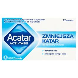 Acatar Acti Tabs, 60 mg + 2,5 mg, tabletki, 12 szt.