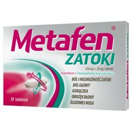 Metafen Metafen ZATOKI, 200 mg + 30 mg, tabletki, 10 szt.