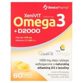 BIO Omega 3 + D2000, kapsułki softgel, 60 szt.