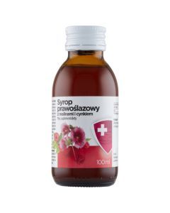Syrop prawoslazowy z malinami i cynkiem, 100 ml