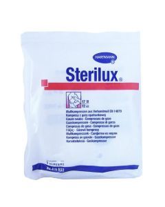 Sterilux, kompresy jałowe 17-nitkowe, 12 warstwowe, 10 cm x 10 cm, 3 szt.