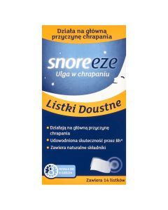 Snoreeze, listki doustne, ulga w chrapaniu, 14 szt.