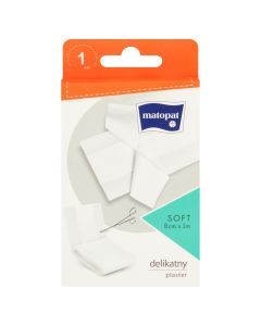 Plaster Soft, na włókninie z opatrunkiem, 8 cm x 1 m, 1 szt.