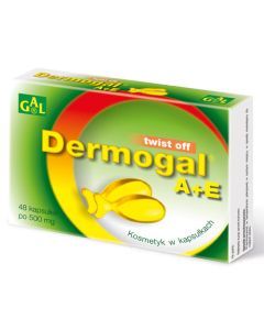 Gal Dermogal A + E, twist off, kosmetyki w kapsułkach, 48 szt.