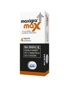 Maxigra Max, 50 mg, tabletki powlekane, 4 szt.