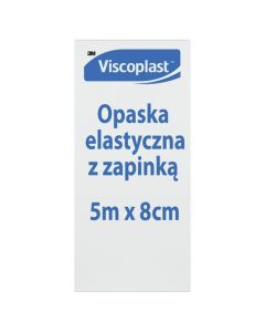 Viscoplast, opaska elastyczna z zapinką, 5 m x 8 cm, 1 szt.