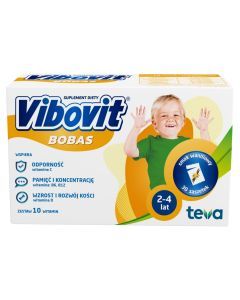 Vibovit Bobas, 2 g, proszek, smak waniliowy, 30 saszetek