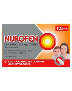 Nurofen dla dzieci, 125 mg, czopki, 10 szt.