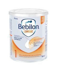Bebilon Comfort 1, żywność specjalnego przeznaczenia medycznego dla niemowląt od urodzenia, 400 g