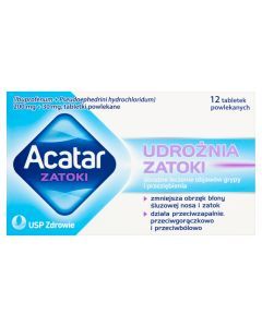 Acatar Zatoki, 200 mg + 30 mg, tabletki powlekane, 12 szt.