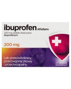 Ibuprofen Aflofarm, 200 mg, tabletki drażowane, 20 szt.