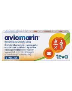 Aviomarin, 50 mg, tabletki, 5 szt