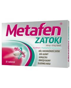 Metafen Zatoki, 200 mg+30 mg, tabletki powlekane, 10 szt.