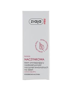 Ziaja Med Kuracja Naczynkowa, krem zmniejszający nadreaktywność naczynek, na dzień, 50 ml