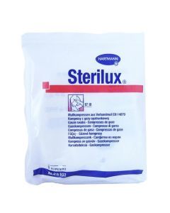 Sterilux, kompresy jałowe 17-nitkowe, 8 warstwowe, 5 cm x 5 cm, 3 szt.