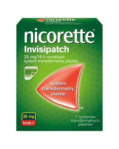 Nicorette Invisipatch, 25 mg/16 h, plastry transdermalne, 7 szt.