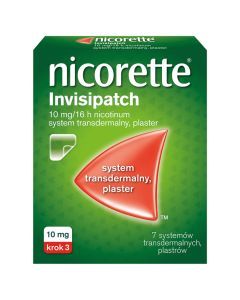 Nicorette invisipatch, 10 mg, plastry transdermalne, 7 szt.
