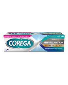 Corega Super Mocny Neutralny Smak, krem do protez, 40 g