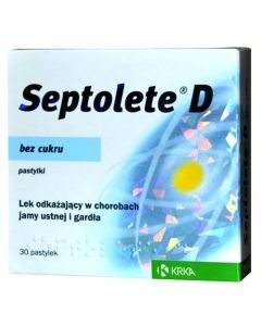 Septolete D, pastyl.twarde,bez cukru, 30 szt