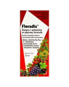 Floradix, żelazo i witaminy, płyn, 250 ml