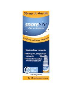Snoreeze, Spray do gardła, ulga w chrapaniu, miętowy smak, 23,5 ml