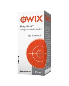Pyrantelum OWIX, 250 mg / 5 ml, zawiesina doustna, 15 ml