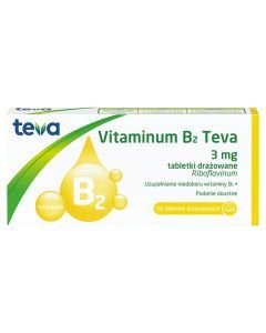 Vitaminum B2 Teva, 3 mg, tabletki drażowane, 50 szt.