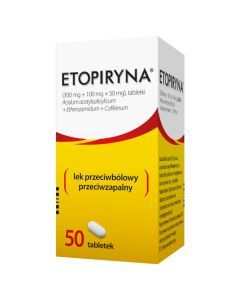 Etopiryna tabletki od bolu glowy, tabl.,50 szt,fiolka
