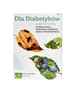 Dla Diabetyków, morwa, borówka, kora cynamonu, 596 mg, kapsułki, 48 szt.