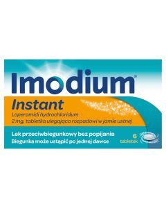 Imodium Instant, 2 mg, tabletki ulegające rozpadowi w jamie ustnej, 6 szt.