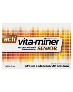 Acti vita-miner Senior (Vita miner Senior), drażetki dla osób po 50 roku życia, 60 szt.