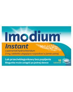 Imodium Instant, 2 mg, tabletki ulegające rozpadowi w jamie ustnej, 12 szt.