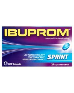 Ibuprom Sprint Caps, 200 mg, kapsułki miękkie, 24 szt.