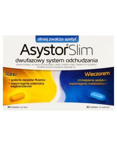 Asystor Slim, tabletki, 60 szt. (30 szt. na rano + 30 szt. na wieczór)