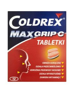 Coldrex MaxGrip C, tabl., 12 szt,blister