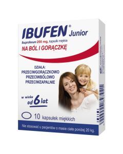 Ibufen Junior, 200 mg, kapsułki miękkie, 10 szt.