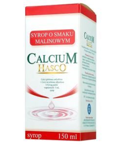 Calcium Hasco, 115,6 mg/5ml, syrop o smaku malinowym, 150 ml