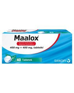 Maalox, 400 mg+400 mg, tabletki, 40 szt.