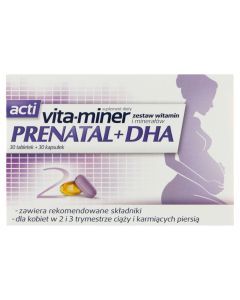 Acti Vita-miner Prenatal DHA, tabletki, 30 szt. + kapsułki, 30 szt.