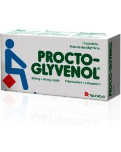 Procto-Glyvenol, czop.doodbytn.,(i.row),InPh,Rum,10 szt