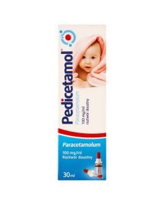 Pedicetamol, (100 mg/ml), krople, 30 ml