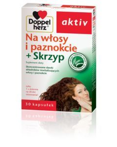 Doppelherz aktiv Na włosy i paznokcie + skrzyp, kapsułki, 30 szt.