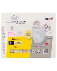 Seni Active Normal, elastyczne majtki chłonne, rozmiar L, 10 szt.
